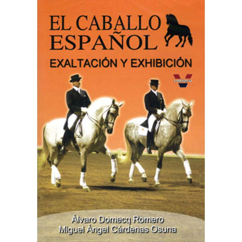 Capa de livro com duas pessoas a cavalo e texto em espanhol