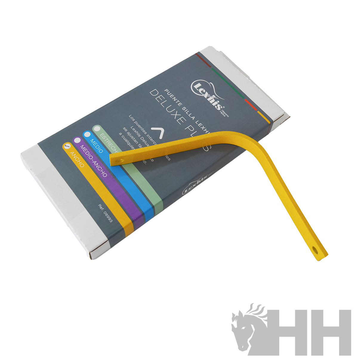 Estojo Plexo Fenix Deluxe Plus com lixa amarela curva sobre ele