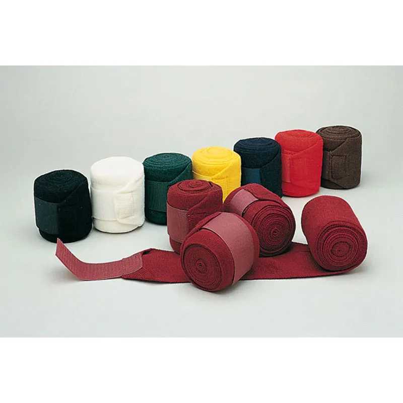 Conjunto de bandagens elásticas coloridas enroladas