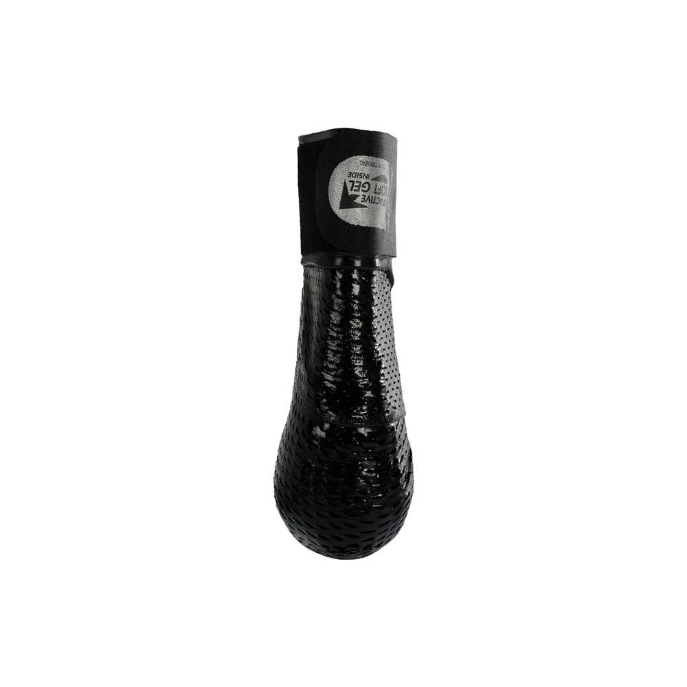 Protetores pretos para patas de cavalo com etiqueta ACTIVE GEL INSIDE
