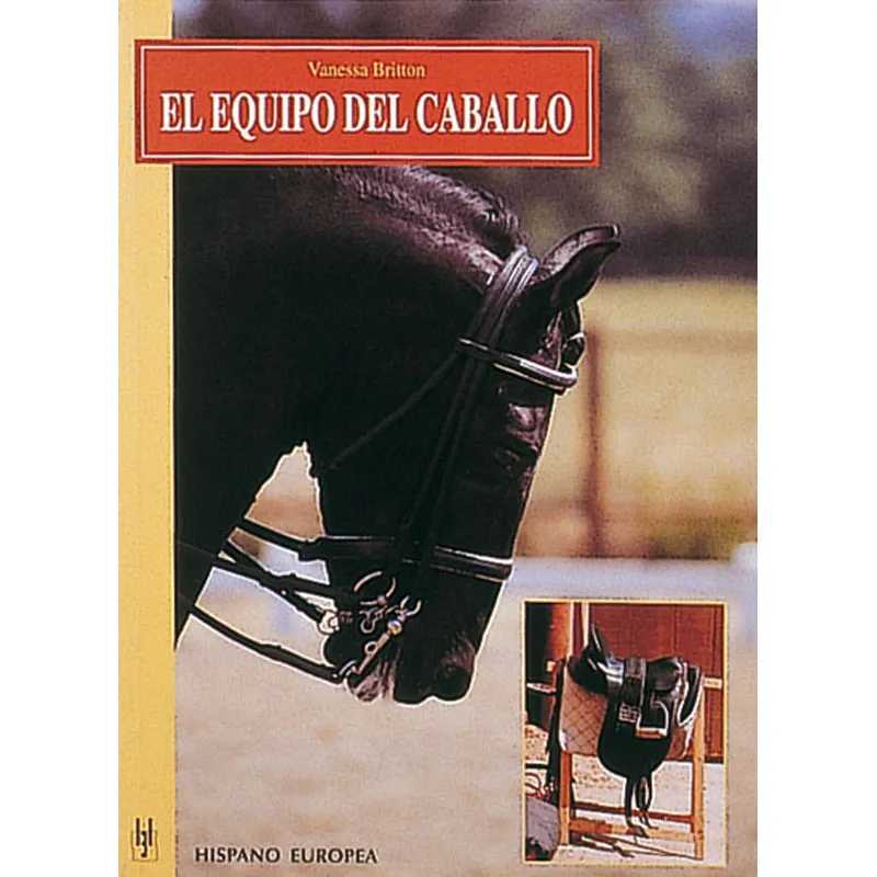 Capa de livro sobre equipamento de cavalo com imagem de cavalo preto e sela