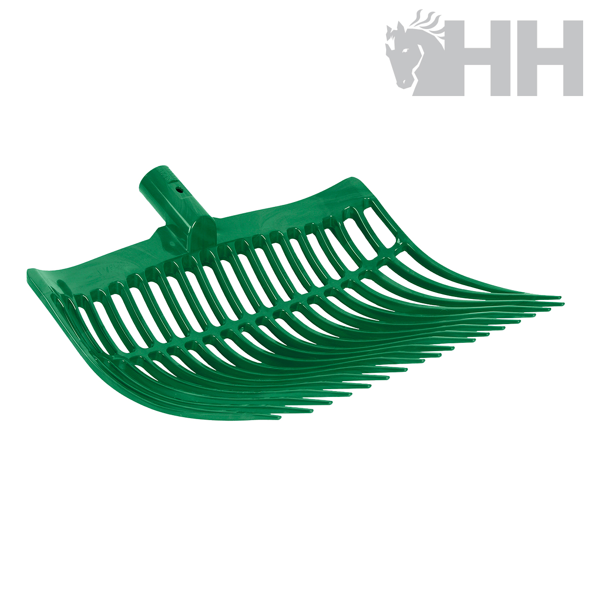 Garfo verde de plástico para feno ou palha