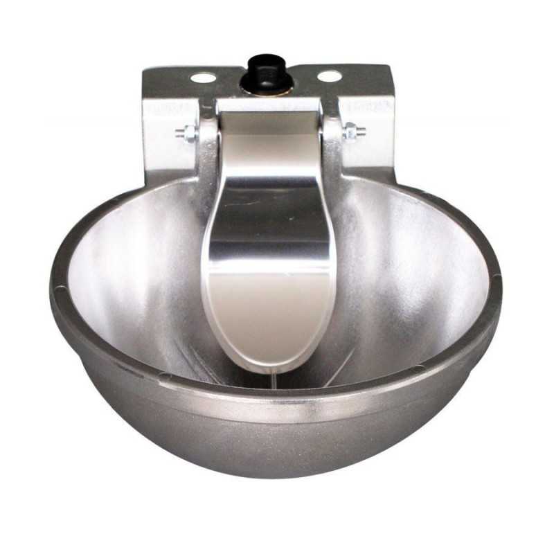 Comedouro automático metálico prateado para animais