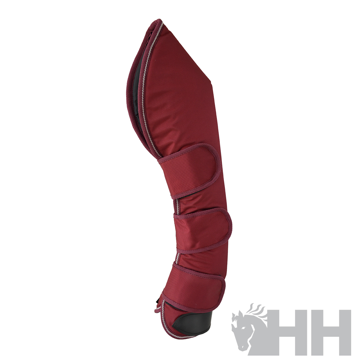 Porta de perna de cavalo vermelho com fechos de velcro