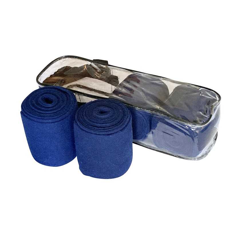 Bandagens elásticas azuis em embalagem transparente