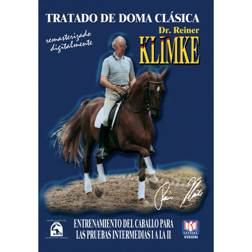 Capa do livro Tratado de Doma Clásica com cavalo e cavaleiro