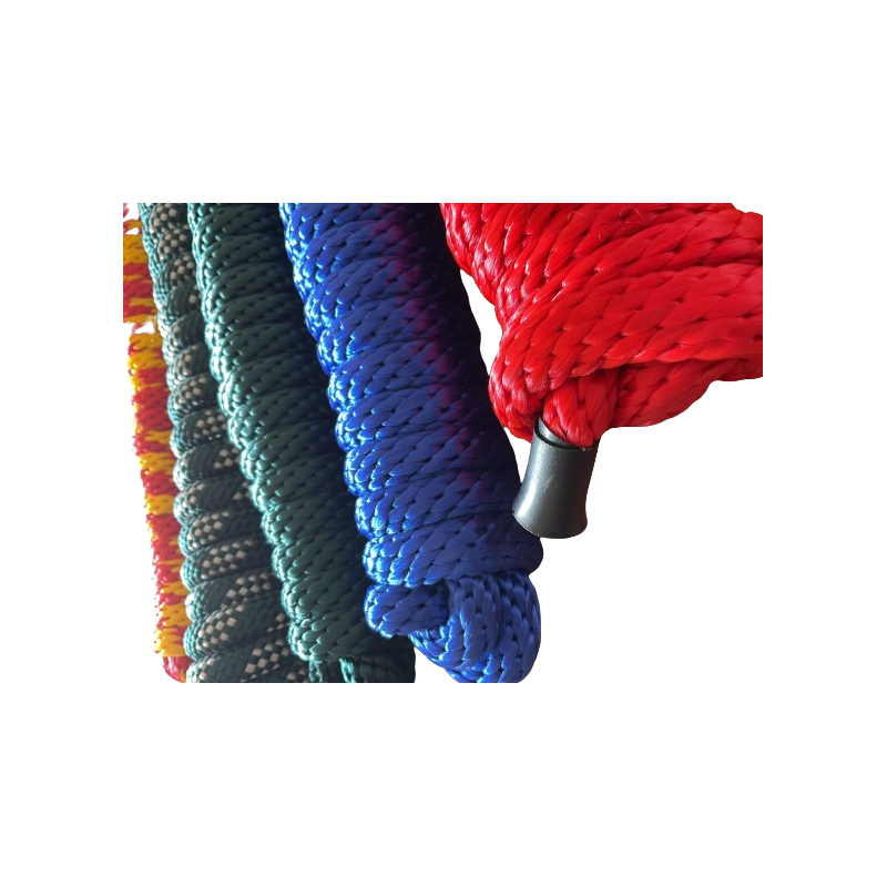 Cordas de navegação coloridas com textura trançada e extremidades protegidas