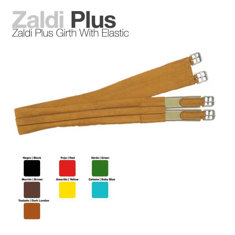 Cincha Zaldi Plus em cor marrom claro com fivelas metálicas