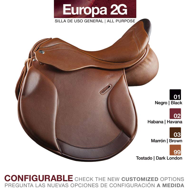 Sela de montaria Europa 2G castanha