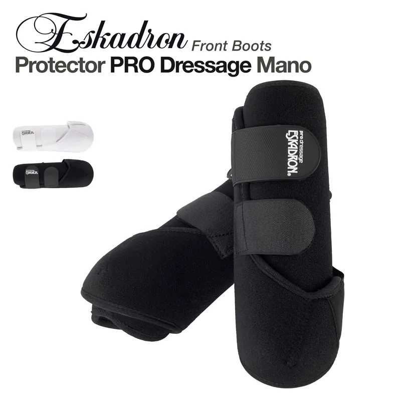Botas de proteção frontal pretas para equitação Eskadron Protector PRO Dressage Mano