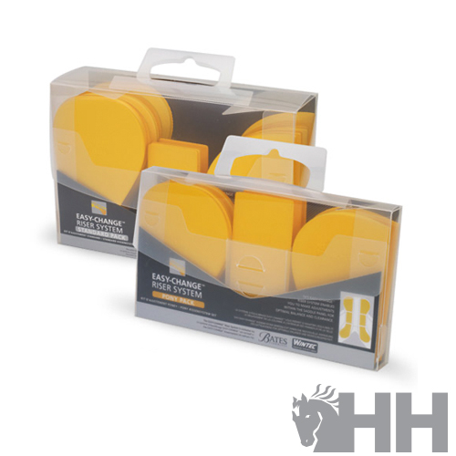 Conjuntos de calços amarelos em embalagem transparente com etiqueta preta