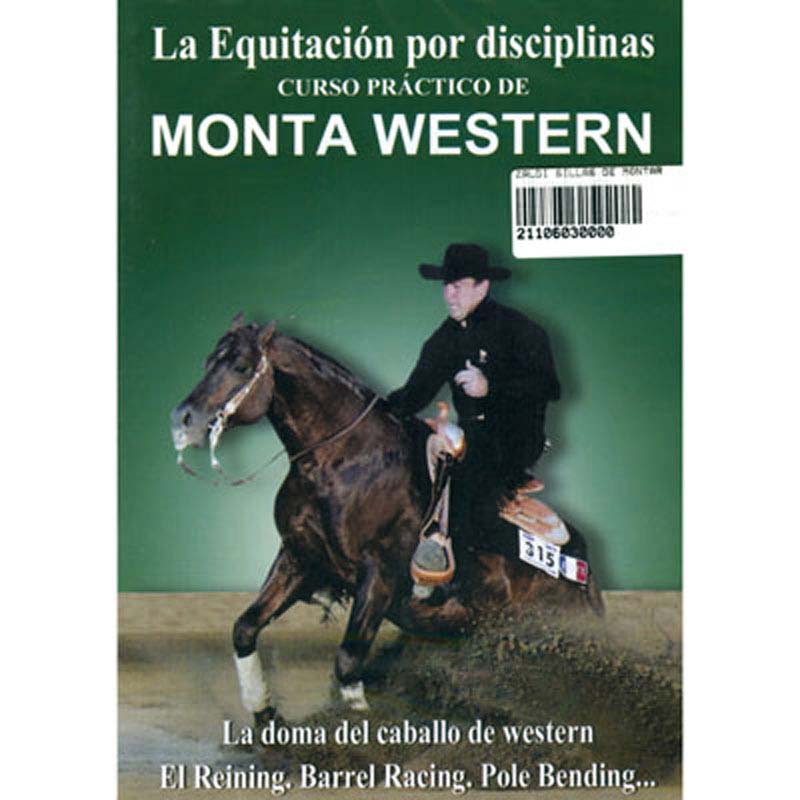 Capa de livro sobre equitação western com cavalo e cavaleiro em fundo verde