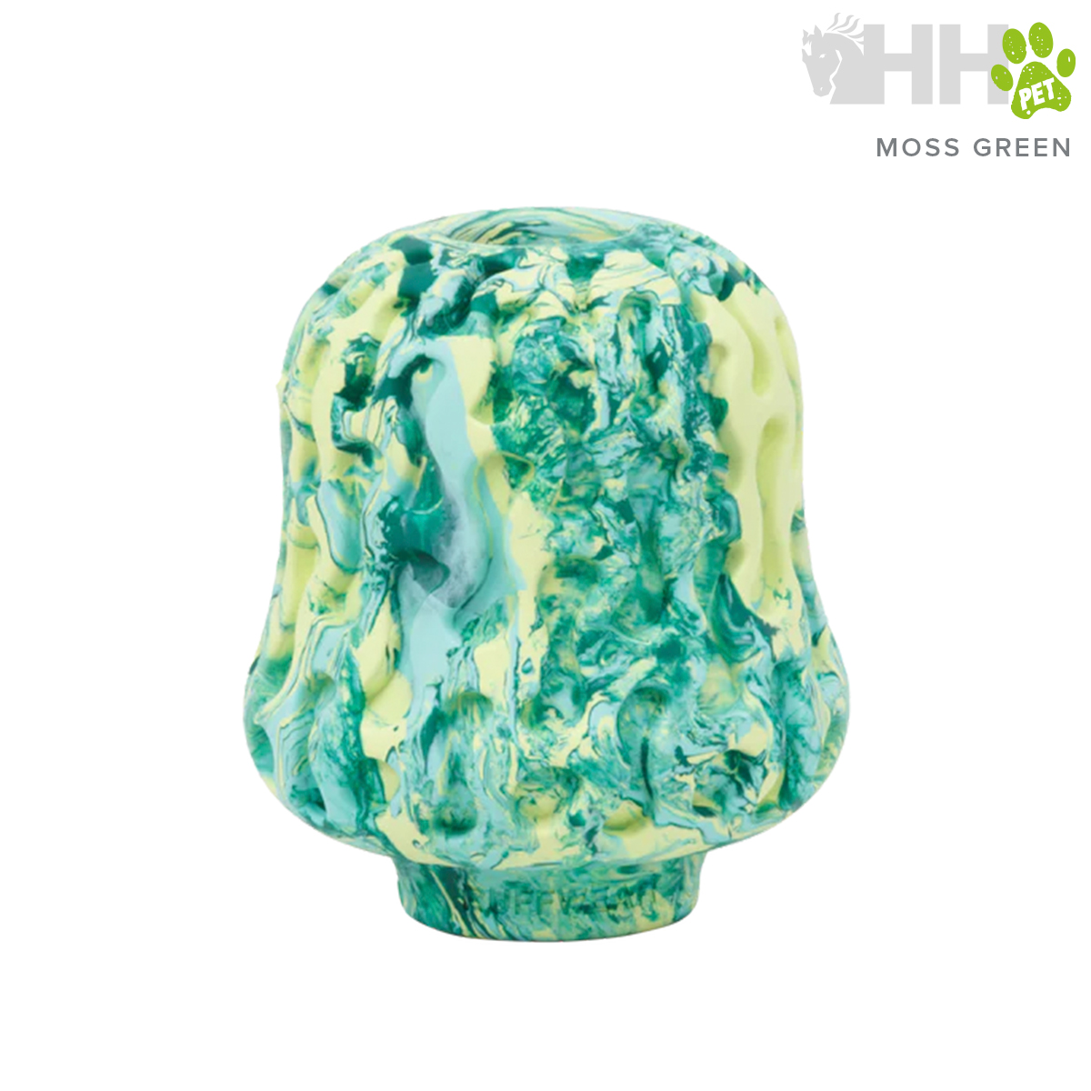 Pomo de alavanca de câmbio em resina verde musgo com padrão marmoreado