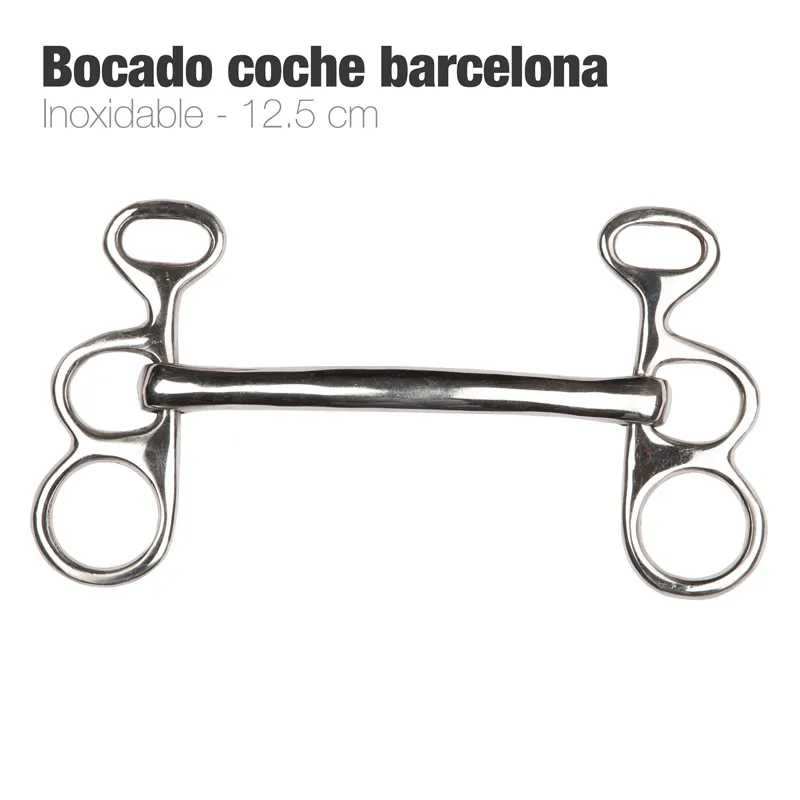Bocado para cavalo em aço inoxidável 12,5 cm