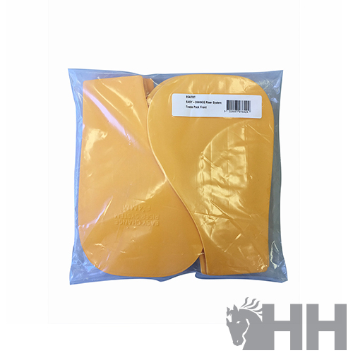 Palminhas ortopédicas amarelas embaladas em saco transparente