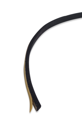 Arco de cabelo preto e bege em fundo transparente