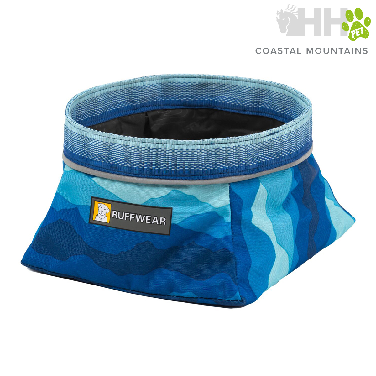 Tigela para cães Ruffwear azul com padrão montanhas