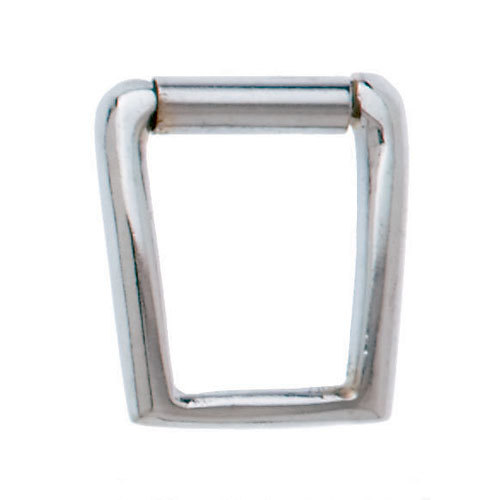 Argola metálica retangular de aço inoxidável com barra móvel