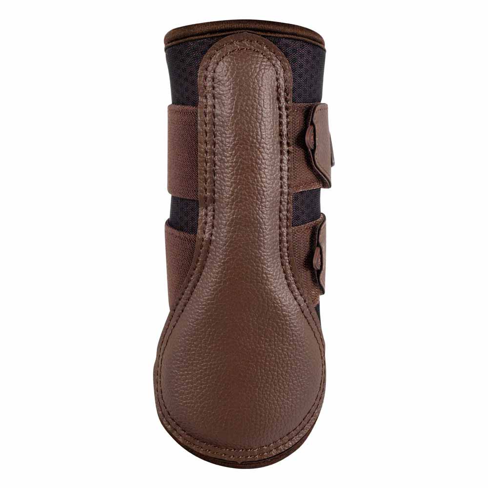 Proteção para cascos de cavalo castanha e preta com fechos de velcro