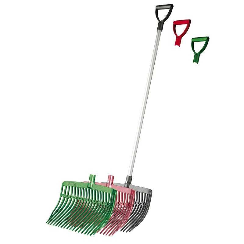 Conjunto de ancinhos de jardim coloridos com cabo longo e pegas substituíveis