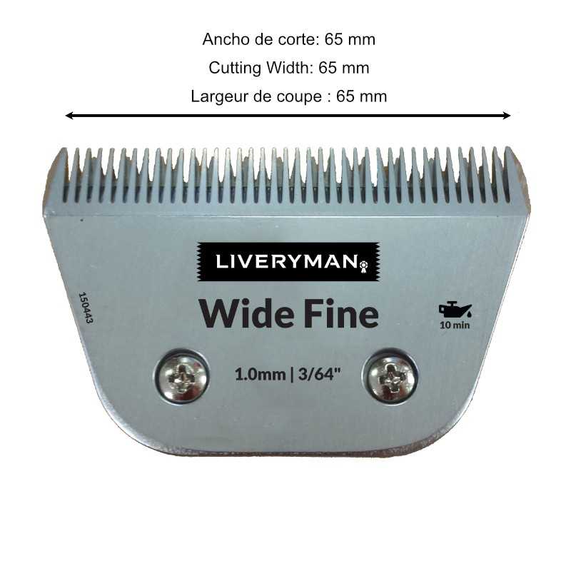 Lâmina metálica para máquina de cortar cabelo ou tosa com dentes finos e largos