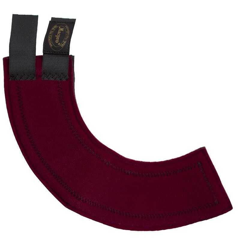 Protetor bordô para arco de reflexo com fitas pretas e etiqueta com texto GRIMOD.