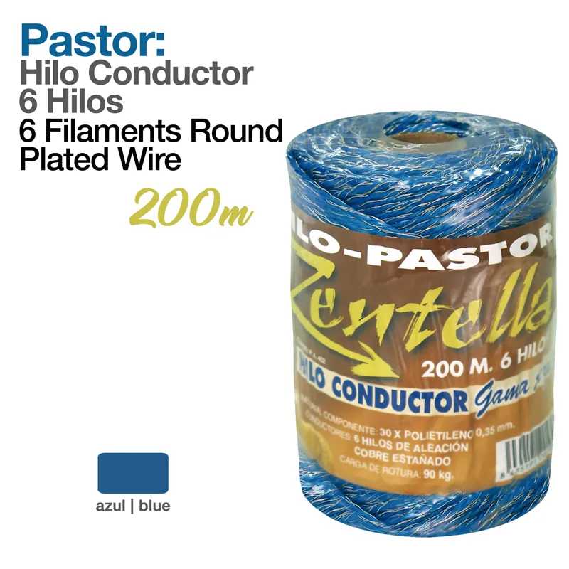 Rolo de fio condutor azul Zuntella 200 metros 6 fios