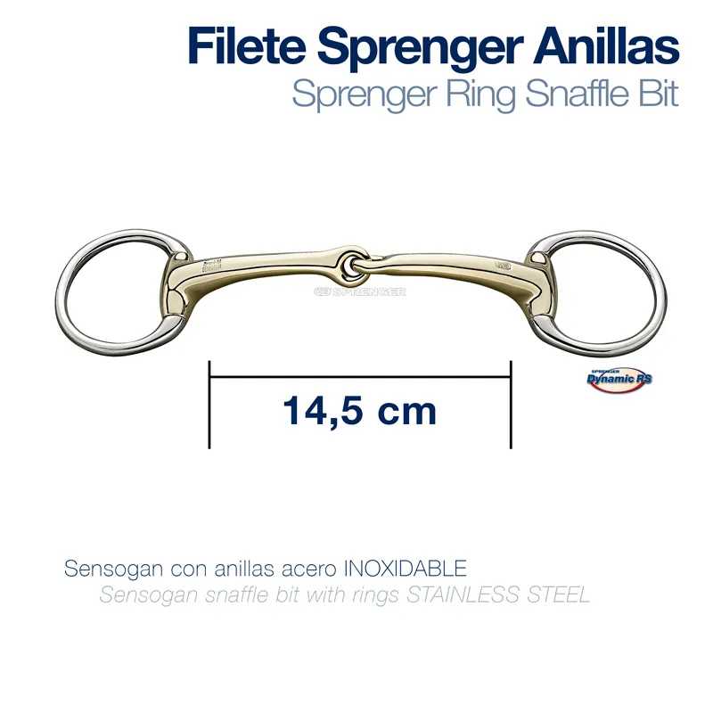 Filete Sprenger Anillas aço inoxidável com anilhas circulares 14,5 cm