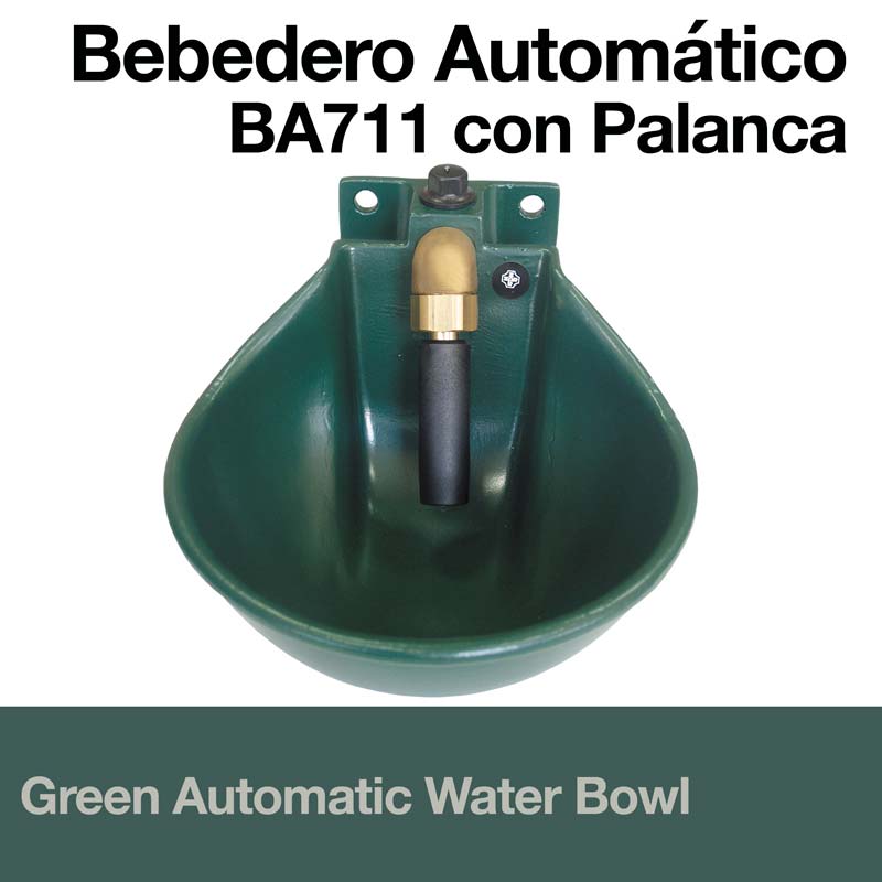 Bebedouro automático verde com palanca BA711