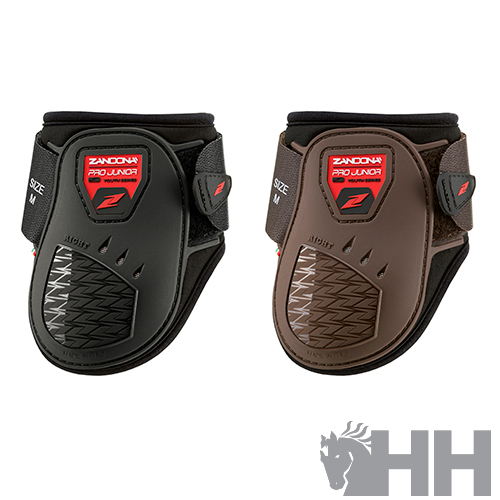 Par de protetores para cavalos Zandona Pro Junior preto e castanho com fecho em velcro