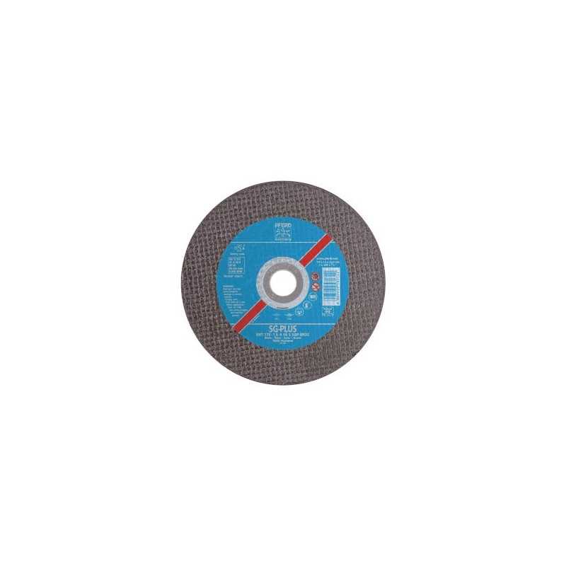 Disco de corte abrasivo SG-PLUS cinza com etiqueta azul e vermelha