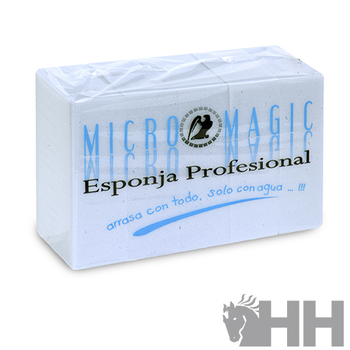 Esponja profissional branca MICRO MAGIC em embalagem transparente