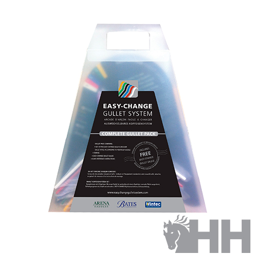 Embalagem transparente com rótulo preto do sistema Easy-Change Gullet System