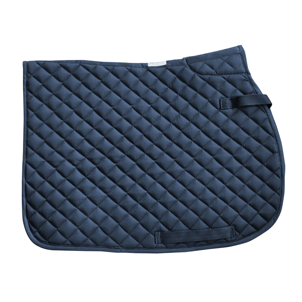 Manta de sela azul escura acolchoada com cintos de velcro