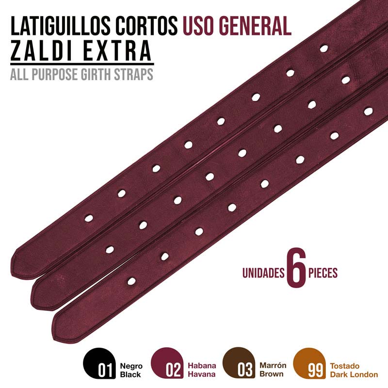 Latiguillos cortos para uso geral em várias cores com furos para ajuste