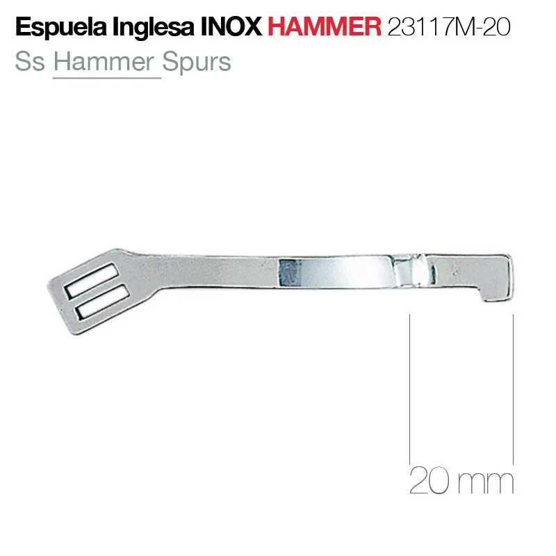 Espuela Inglesa INOX HAMMER 23117M-20 em aço inoxidável prateado