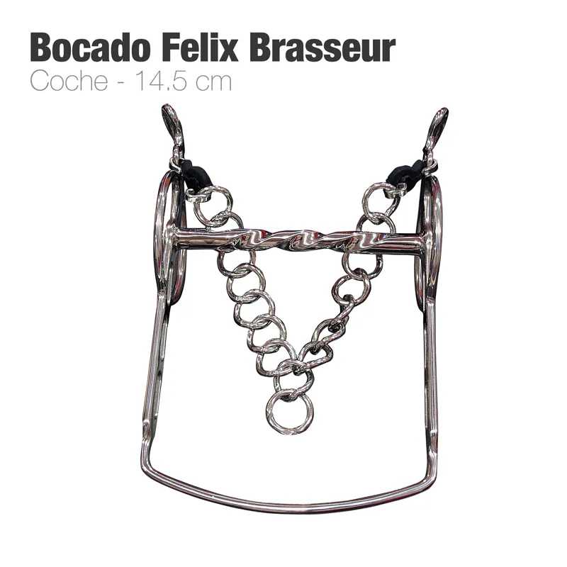 Acessório metálico para equitação Bocado Felix Brasseur Coche 14.5 cm