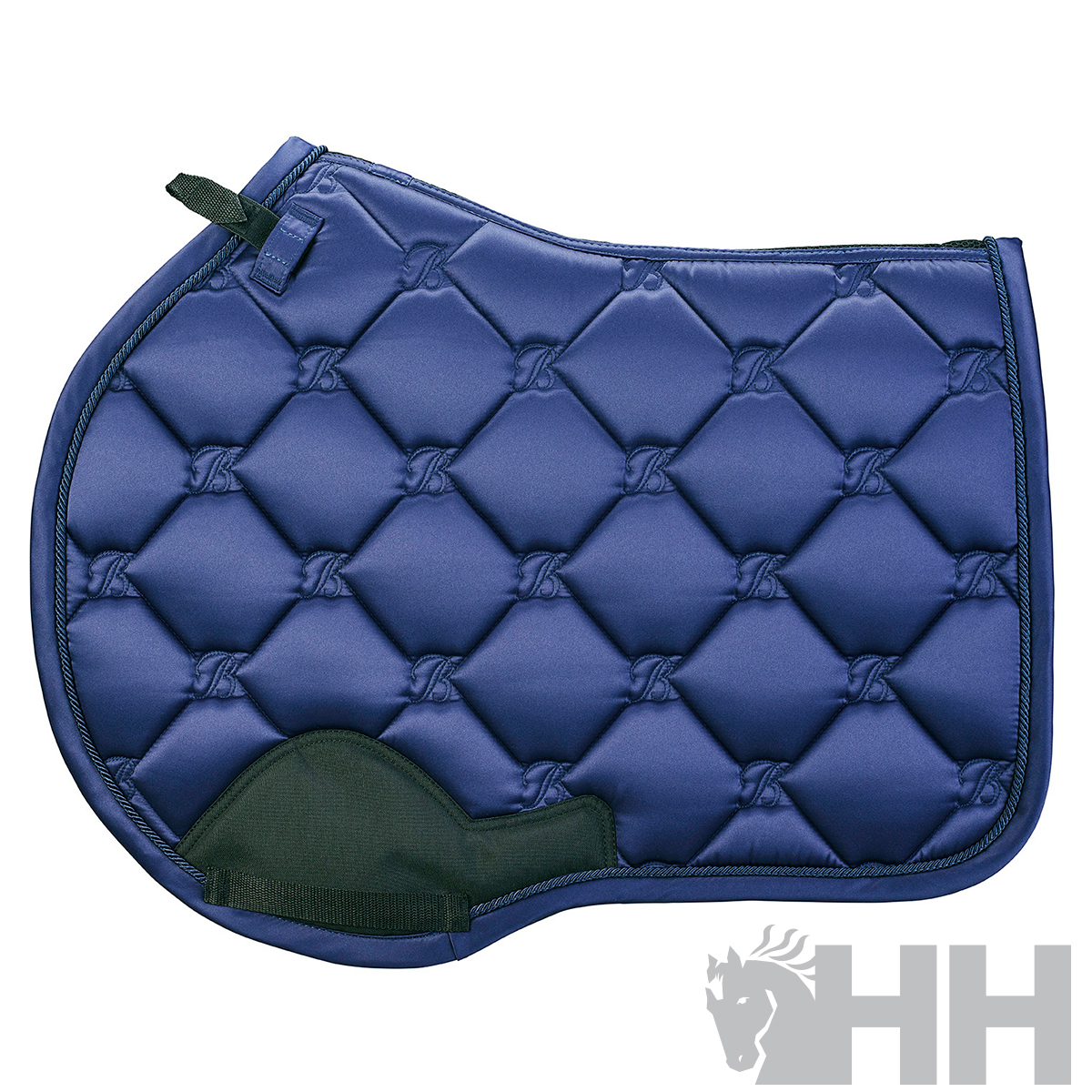 Tapa-sela azul acolchoado com reforço preto