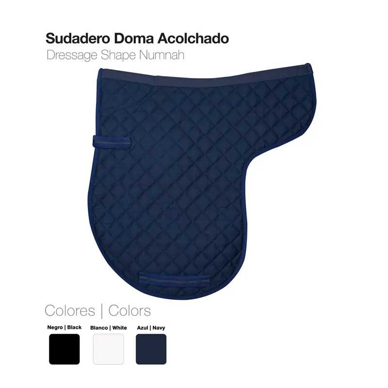 Sudadero acolchado azul marinho para doma com padrão acolchoado e alças