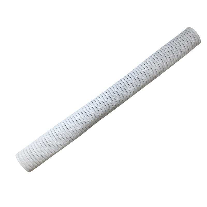 Tubo flexível branco com linhas pretas sobre fundo branco