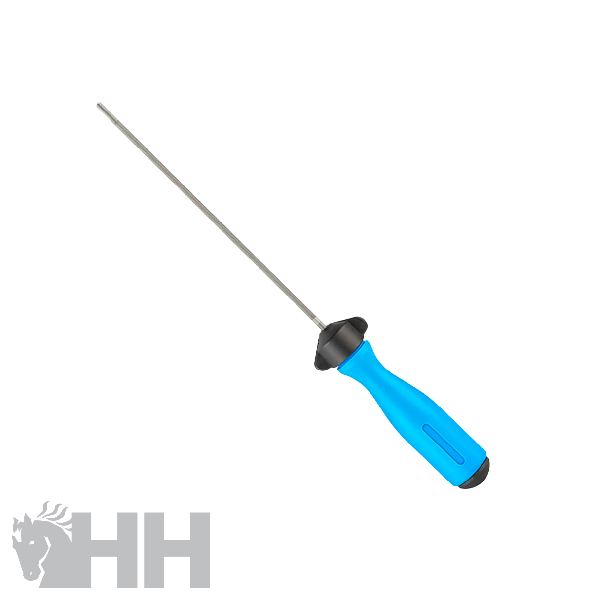 Chave de fendas com cabo azul e haste metálica