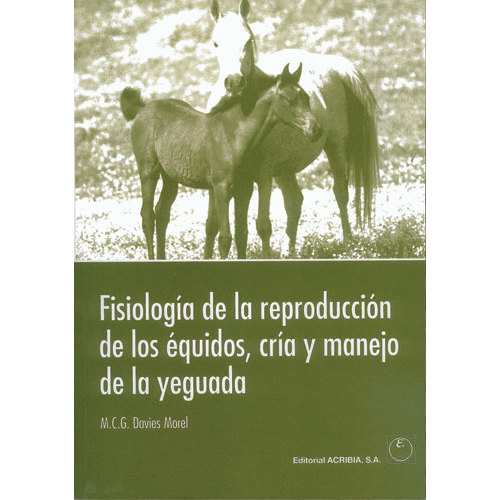 Capa de livro verde com título em espanhol e imagem de cavalo adulto branco com potro castanho