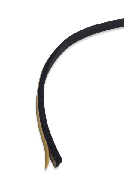 Arco flexível amarelo e preto com textura suave