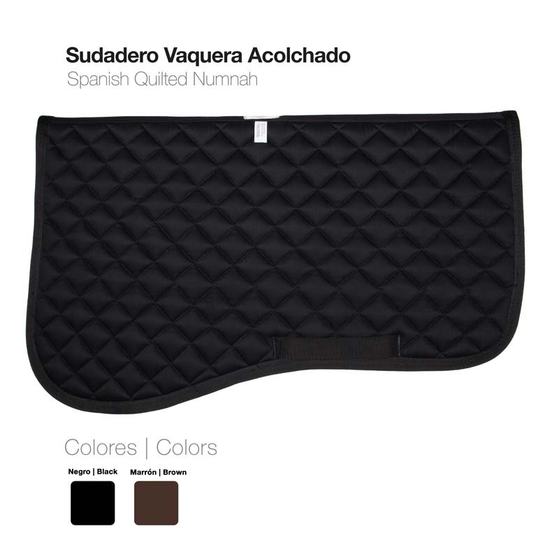 Sudadero vaquera acolchado preto e castanho com padrão matelassé