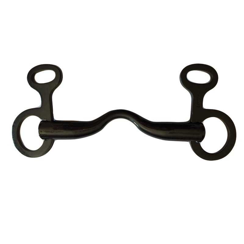Bridão metálico preto com formato curvo e várias argolas