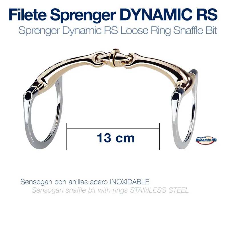 filete Sprenger Dynamic RS em aço inoxidável com anilhas de 13 cm