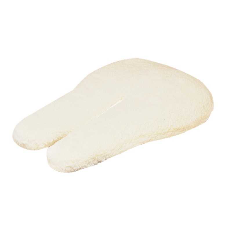 Almofada creme de pelúcia com formato anatómico em U