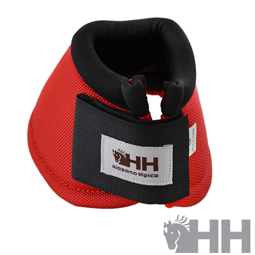 Sino ferro para cavalo vermelho e preto com etiqueta HH Hispano Hípica