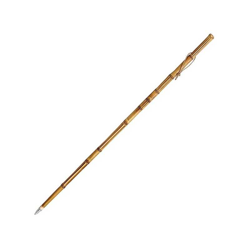 Caneta esferográfica com corpo imitação bambu