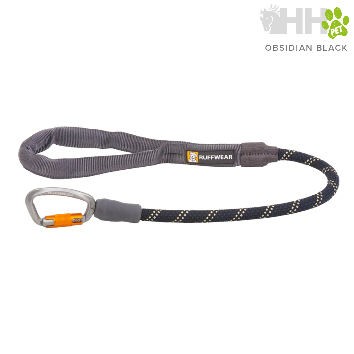 Trela para cão Ruffwear cinzenta e preta com gancho metálico